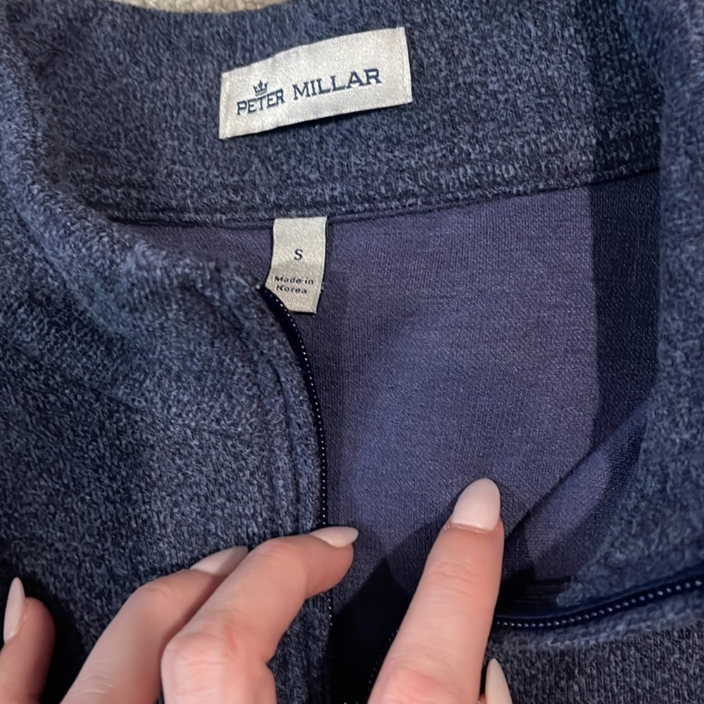 Peter Millar heather blue half zip pullover size: Small. Only worn a few times. - Picture 2 of 3
